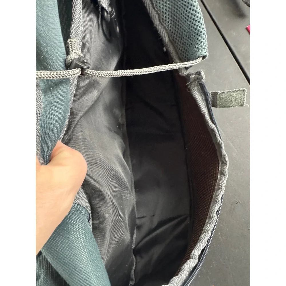 Small Pet Sling Carrier Mesh Crossbody Hands-Free Travel Bag Gray Teal